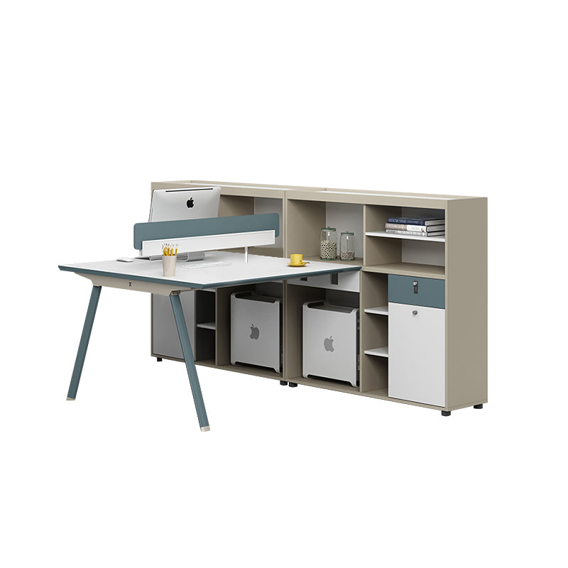 小清新書架辦公枱 Simple Fashionable Office Desk with Bookcase 香港辦公室傢俬及設計工程中心 Branding Works Furniture & Office Design