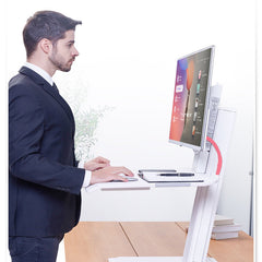 站立式升降工作台 Laptop desktop Stand 香港辦公室傢俬及設計工程中心 Branding Works Furniture & Office Design