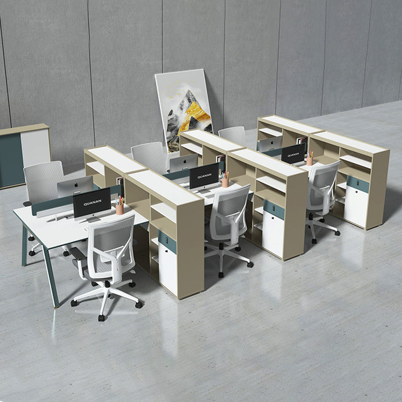 小清新書架辦公枱 Simple Fashionable Office Desk with Bookcase 香港辦公室傢俬及設計工程中心 Branding Works Furniture & Office Design