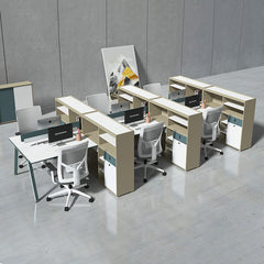 小清新書架辦公枱 Simple Fashionable Office Desk with Bookcase 香港辦公室傢俬及設計工程中心 Branding Works Furniture & Office Design