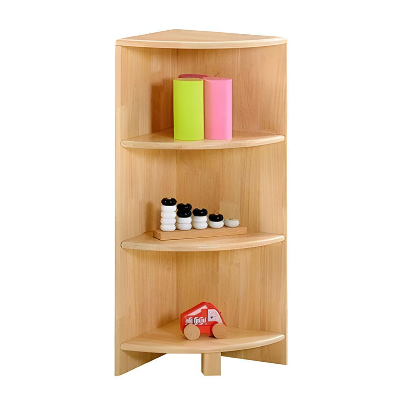 橡膠木兒童收納櫃組合，模塊化設計搭配多層書架、儲物門櫃，天然環保木質材料，適合幼兒園和家庭收納。Eco-friendly rubber wood kids' storage cabinet system featuring modular design with adjustable shelves and wooden storage doors, perfect for playrooms.