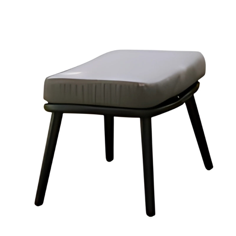 鋁合金時尚搖椅配米色坐墊與黃色靠枕，窗邊休閒角落欣賞湖景山色 | Aluminum alloy rocking chairs with beige cushions and yellow pillows, window relaxation corner with lake and mountain view