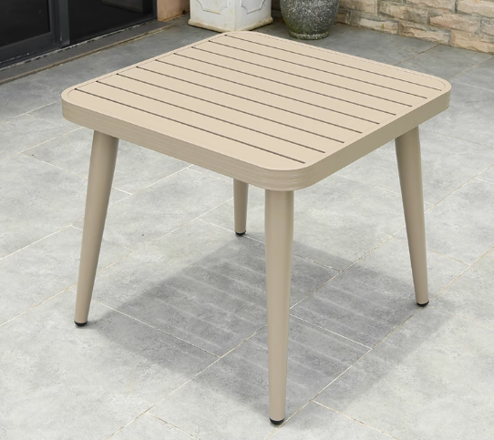 戶外全鋁桌椅組合，四張鋁椅配方形桌，適合香港花園、露台及戶外空間。Outdoor aluminium table and chairs set for garden, balcony, patio.