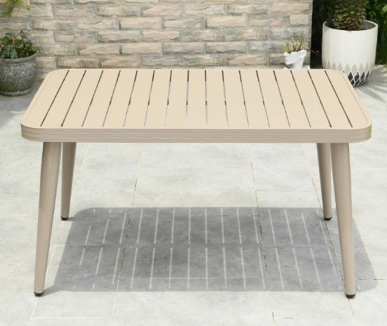 戶外全鋁桌椅組合，四張鋁椅配方形桌，適合香港花園、露台及戶外空間。Outdoor aluminium table and chairs set for garden, balcony, patio.