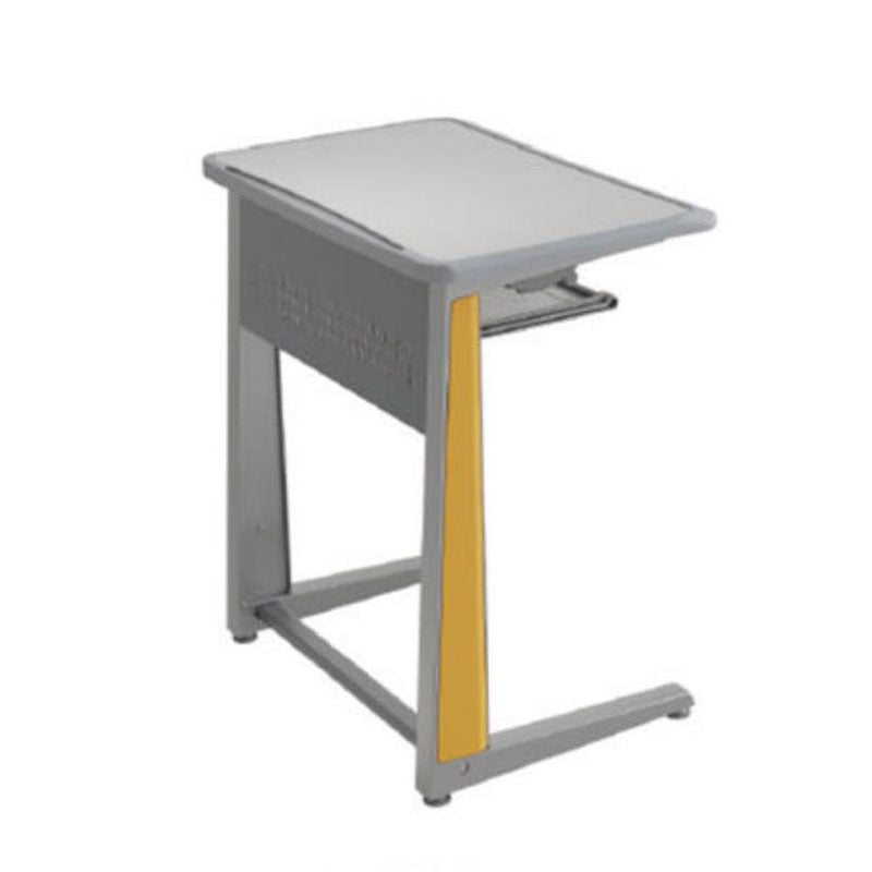 高級鋁合金課桌椅現代教室佈置，多套學生桌椅整齐排列，採用人體工學設計，適合學校培訓課室傢俬。Premium aluminum alloy school desk and chair set displayed in modern classroom layout, ergonomic design for students learning environment.