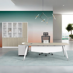 主管檯 E1 環保板材 鋼腳 實木腳 板腳 側櫃 executive manager boss table desk furniture