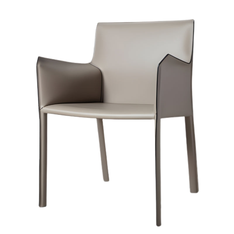 高級簡約餐椅，一體成型椅背設計，簡潔優雅的輪廓線條，適合現代居家和商業空間餐廳佈置 This high-end minimalist dining chair features an integrated backrest design with simple and elegant contour lines, making it suitable for modern home and commercial space restaurant settings.