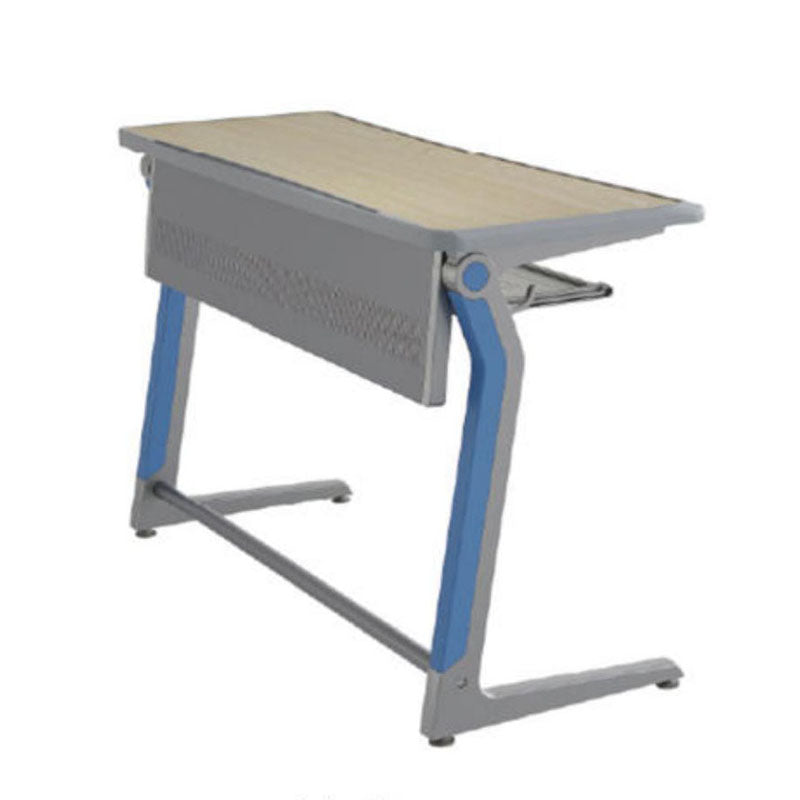 高級鋁合金課桌椅現代教室佈置，多套學生桌椅整齐排列，採用人體工學設計，適合學校培訓課室傢俬。Premium aluminum alloy school desk and chair set displayed in modern classroom layout, ergonomic design for students learning environment.