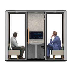 四人團隊電話亭 – 商務辦公隔音艙 Four-Person Team Phone Booth – Business Office Soundproof Cabin