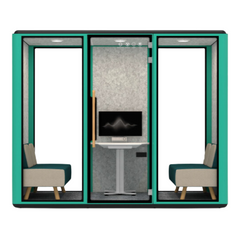 四人團隊電話亭 – 商務辦公隔音艙 Four-Person Team Phone Booth – Business Office Soundproof Cabin