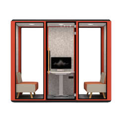 四人團隊電話亭 – 商務辦公隔音艙 Four-Person Team Phone Booth – Business Office Soundproof Cabin