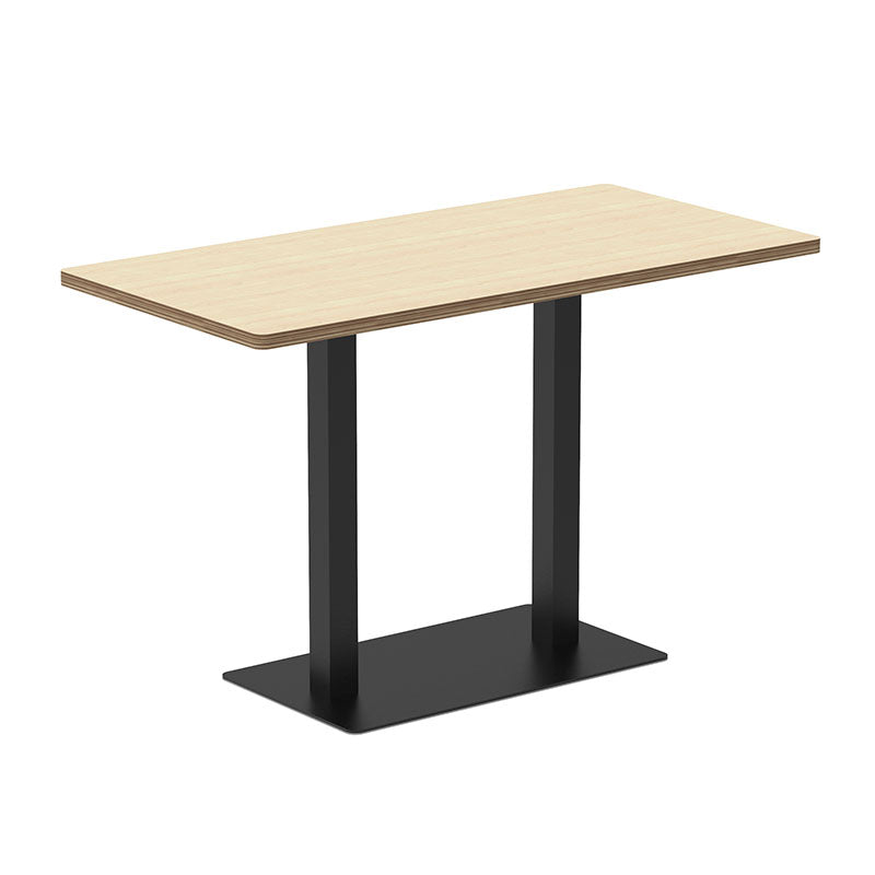 輕奢仿大理石紋餐桌|白色石紋桌面搭配黑色金屬中柱腳，四人位現代餐廳皮質餐椅組合。現代簡約咖啡餐桌|淺木紋桌面白色中柱圓盤底座，搭配曲木靠背椅，休閒咖啡廳雙人座位。Modern cafe table with light wood top and white pedestal base, paired with curved plywood chairs, casual coffee shop seating。Luxury faux marble dining table, white stone-look top with black pedestal base, modern 4-person leather chair dining set