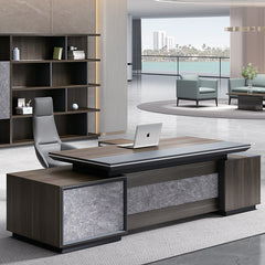 主管檯 E1 環保板材 鋼腳 實木腳 板腳 側櫃 executive manager boss table desk furniture