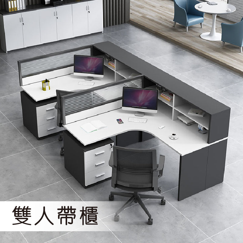 L型辦公枱 辦公檯 寫字檯 工作檯 E1 環保板材 板腳 上線 屏風 側櫃  L-Shape Office Desk staff desk table workstation office furniture