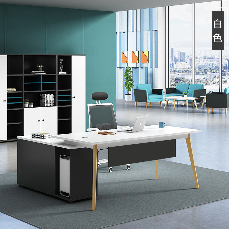 主管檯 E1 環保板材 實木腳 側櫃 executive manager boss table desk furniture