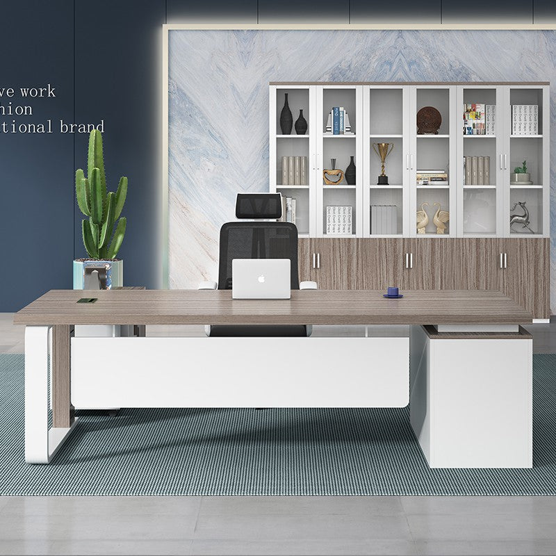 橡色原木行政枱 Oak Color Timber Executive Desk