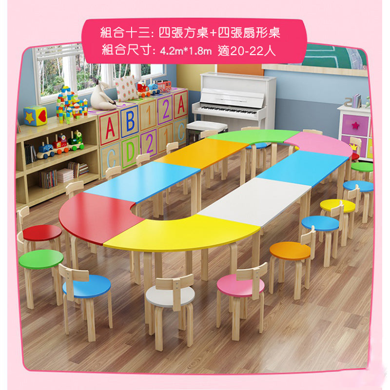 彩色幼稚園桌 Colorful Kindergarden Desk 香港辦公室傢俬及設計工程中心 Branding Works Furniture & Office Design