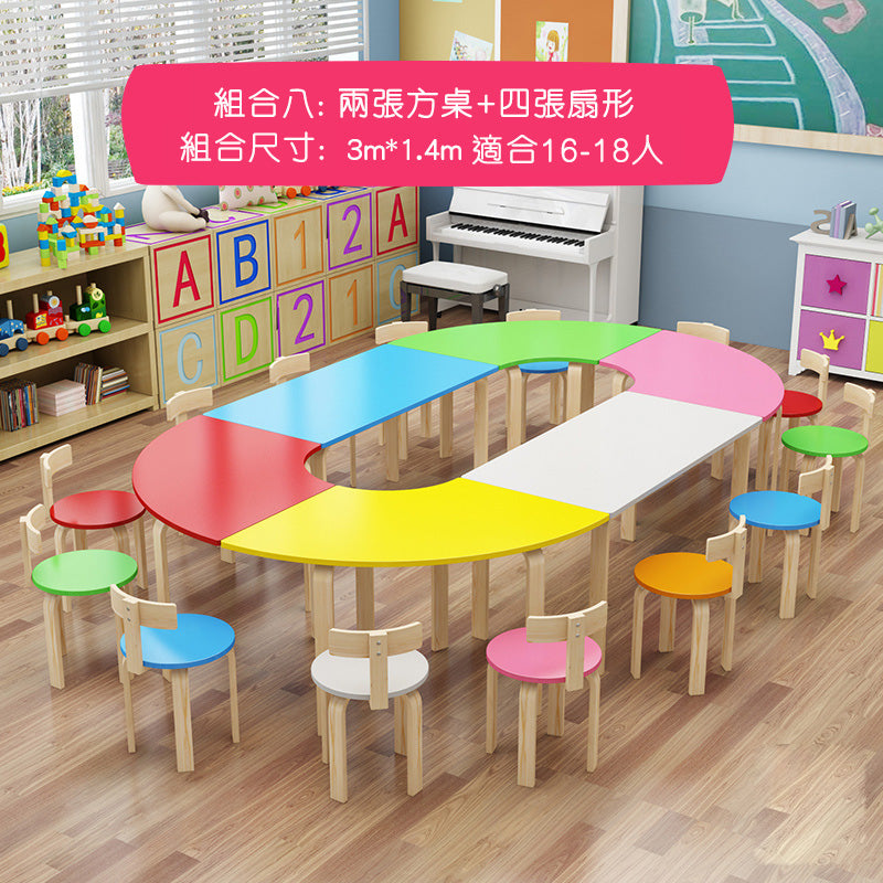 彩色幼稚園桌 Colorful Kindergarden Desk 香港辦公室傢俬及設計工程中心 Branding Works Furniture & Office Design