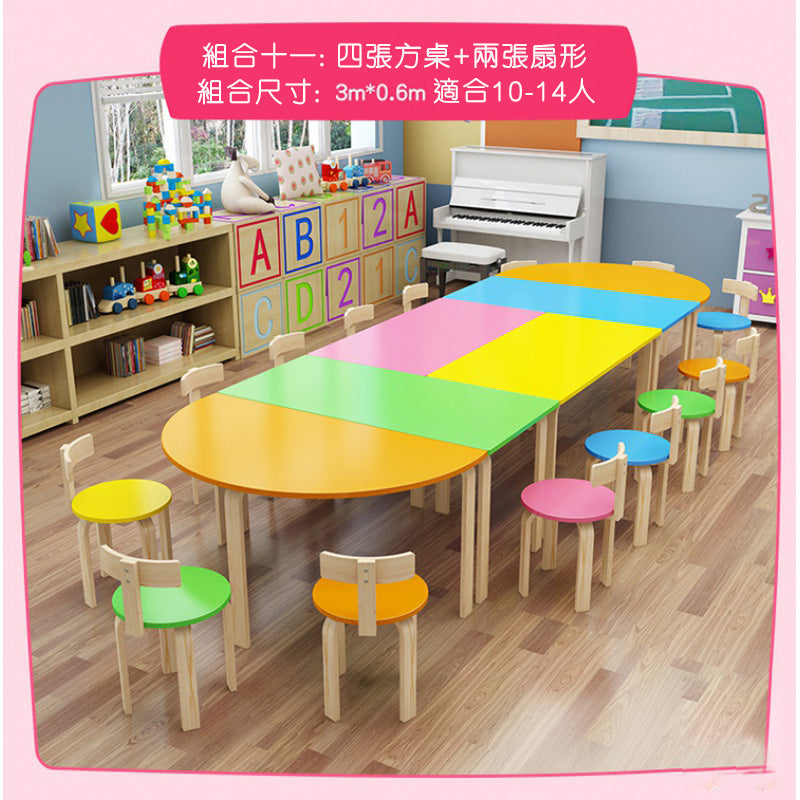 彩色幼稚園桌 Colorful Kindergarden Desk 香港辦公室傢俬及設計工程中心 Branding Works Furniture & Office Design