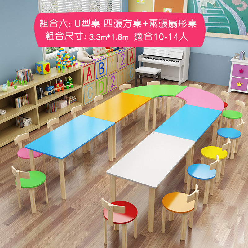 彩色幼稚園桌 Colorful Kindergarden Desk 香港辦公室傢俬及設計工程中心 Branding Works Furniture & Office Design